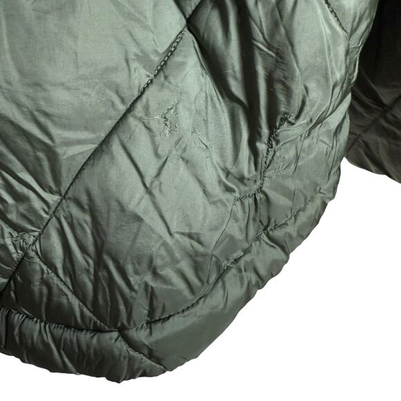 OOF Green Quilted Oversized Nylon High Neck Puffer Jacket Size XS - Picture 12 of 16